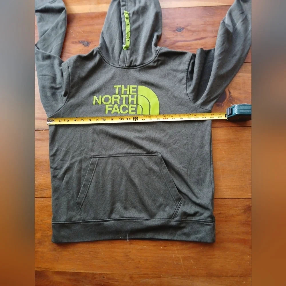 The North Face TNF Big Logo Green Neon Mens Hoodie Hooded Pullover Jacket M